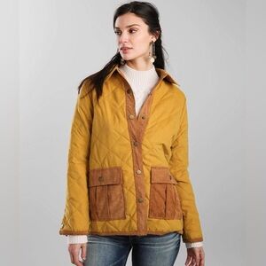 Hem and thread Quilted Shacket